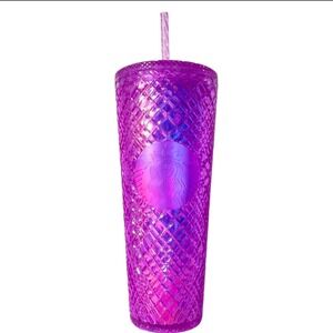 NWT Starbucks Jeweled Taffy Pink Purple Cold Cup Tumbler - 2023 - Venti 24 oz